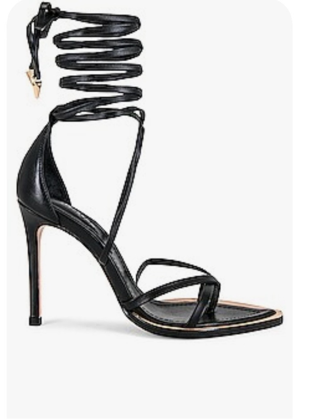 Schutz x Revolve Calandra Strappy Heel in Black
